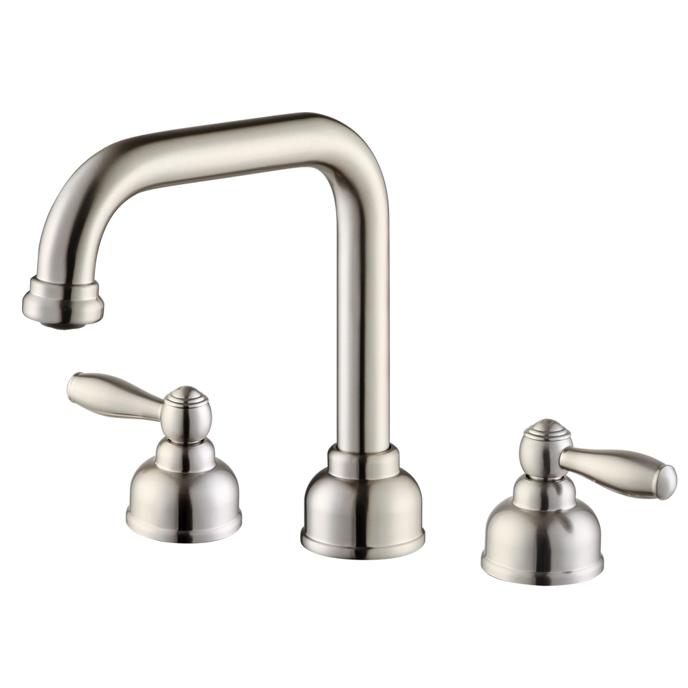 Brushed Nickel Traditional Square-Arc Bathroom Sink Faucet 8203-2-new