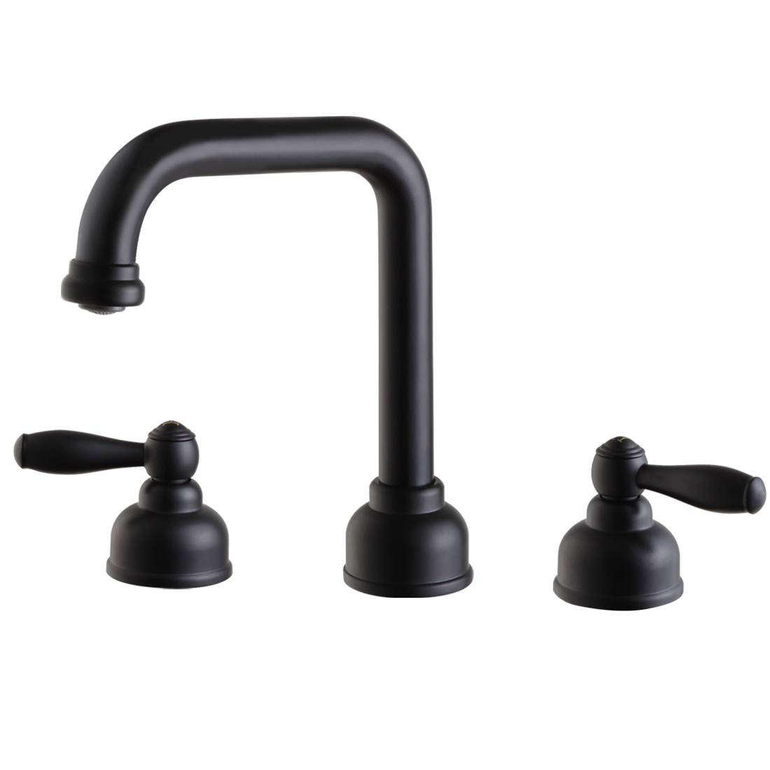 Matte Black Traditional Square-Arc Bathroom Sink Faucet 8203-2-new