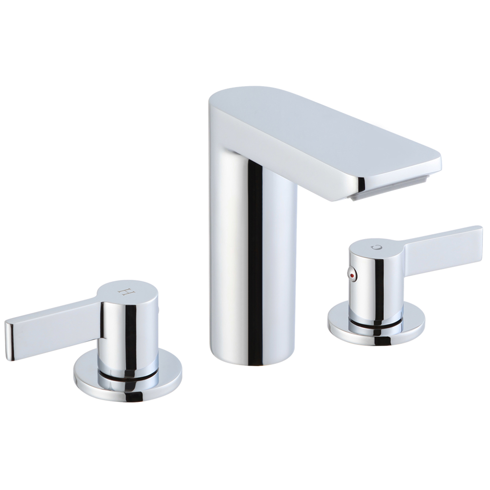 Chrome Round-Body Two-Handle Bathroom Sink Faucet 8232-3